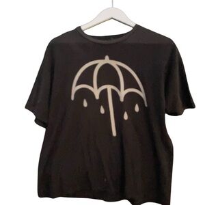 Black and white BRING ME THE HORIZON Tour Shirt (Oli Sykes)  Umbrella T-shirt